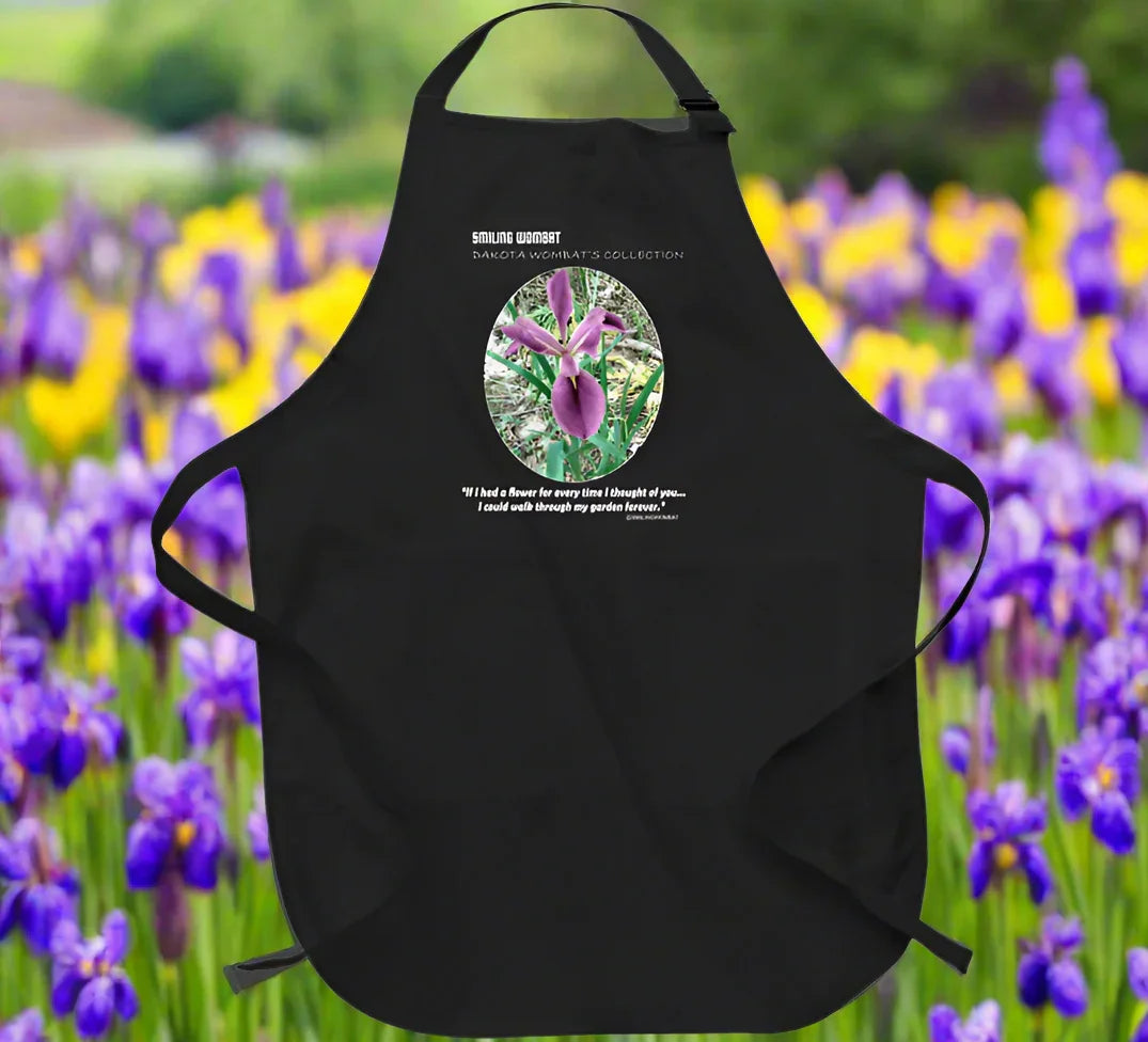 Small Purple Iris Flower - Apron - Shopify