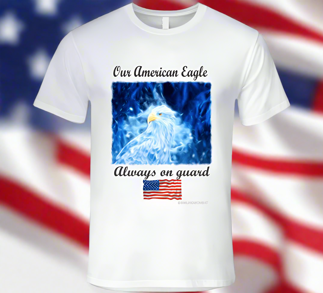 American Eagle T- Shirt T-Shirt Smiling Wombat