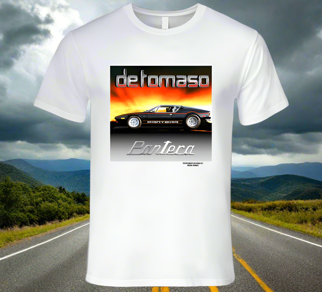 De Tomaso Pantera -Colorful T-Shirt Collection by Smiling Wombat - Shopify