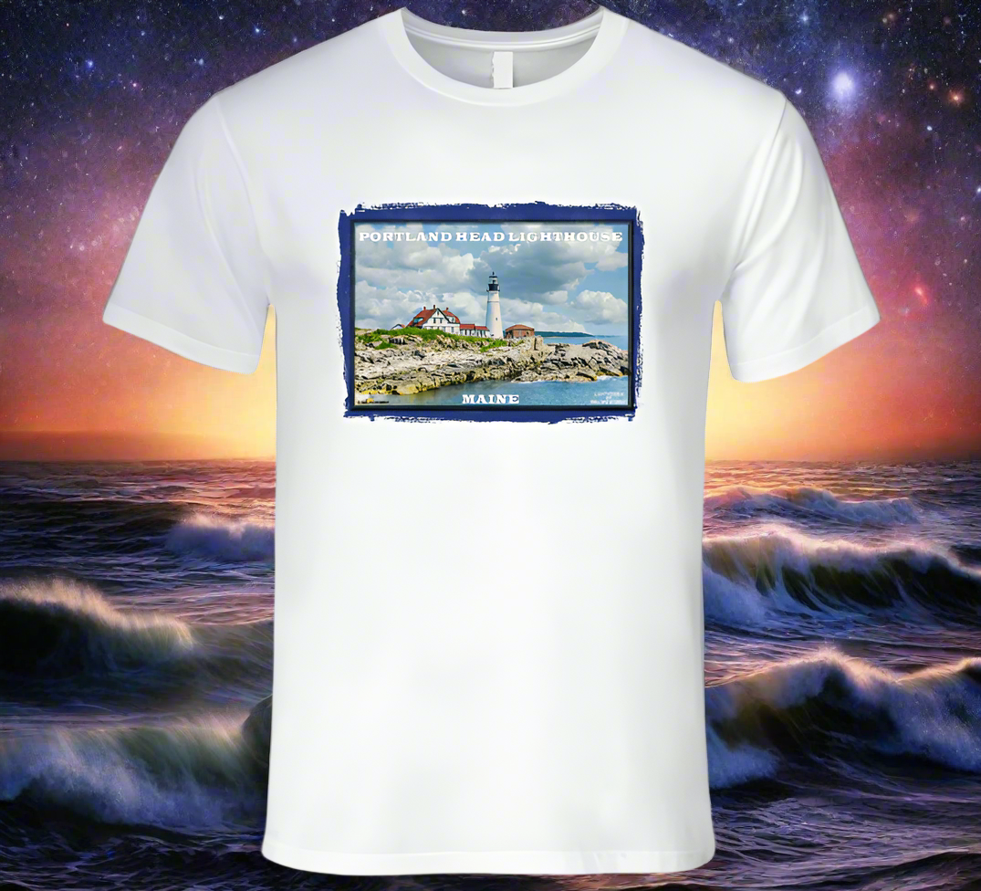 Historic Portland Head Lighthouse - T Shirt Collection - Smiling Wombat