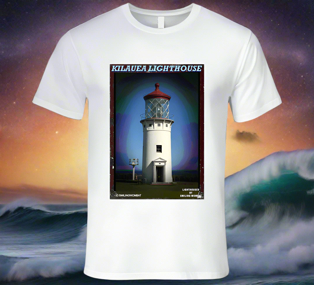 Kilauea Lighthouse T Shirt Collection - Smiling Wombat