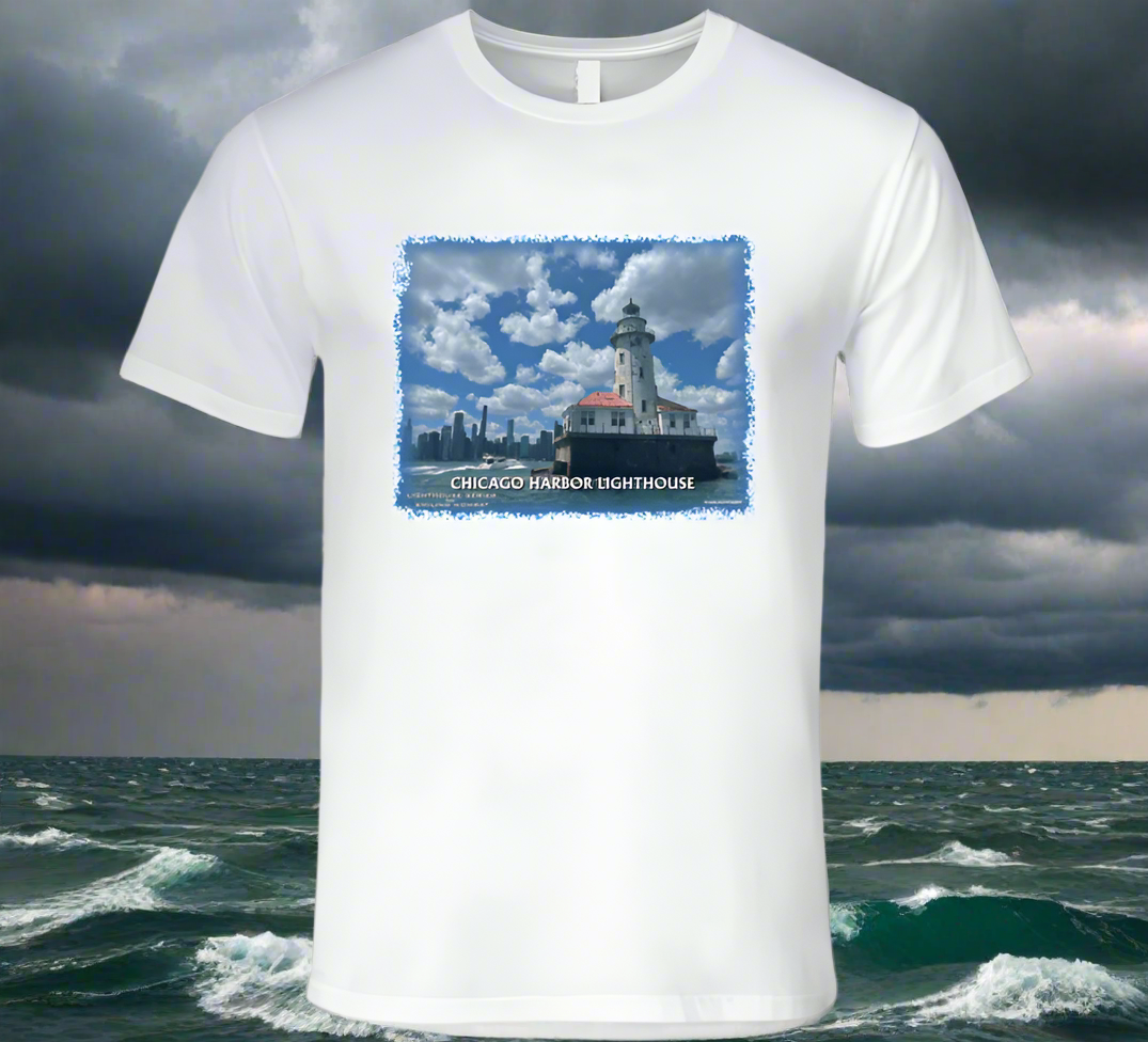 Chicago Harbor Lighthouse T-Shirt and Sweatshirt Collection - Smiling Wombat