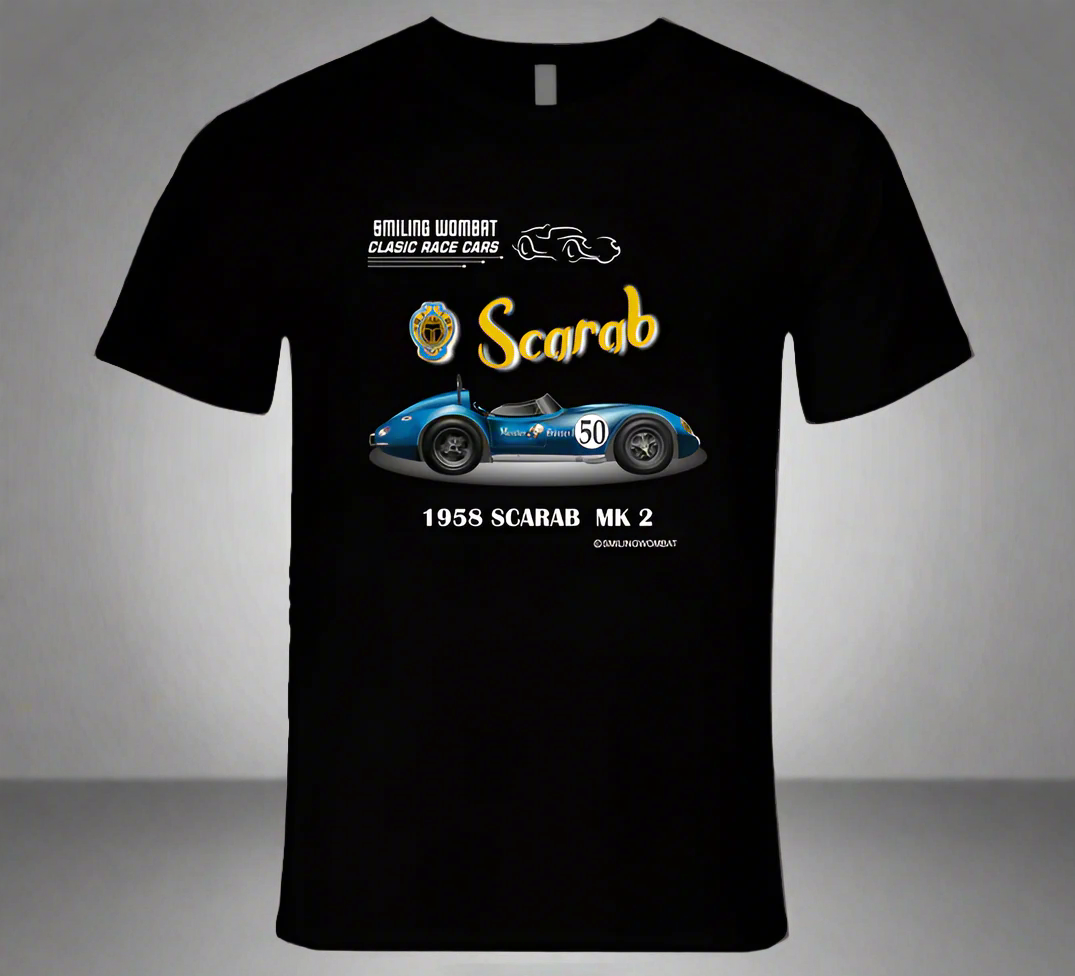 The Reventlow Scarab -Classic American Sports Racer - T-Shirts and Sweats - Smiling Wombat