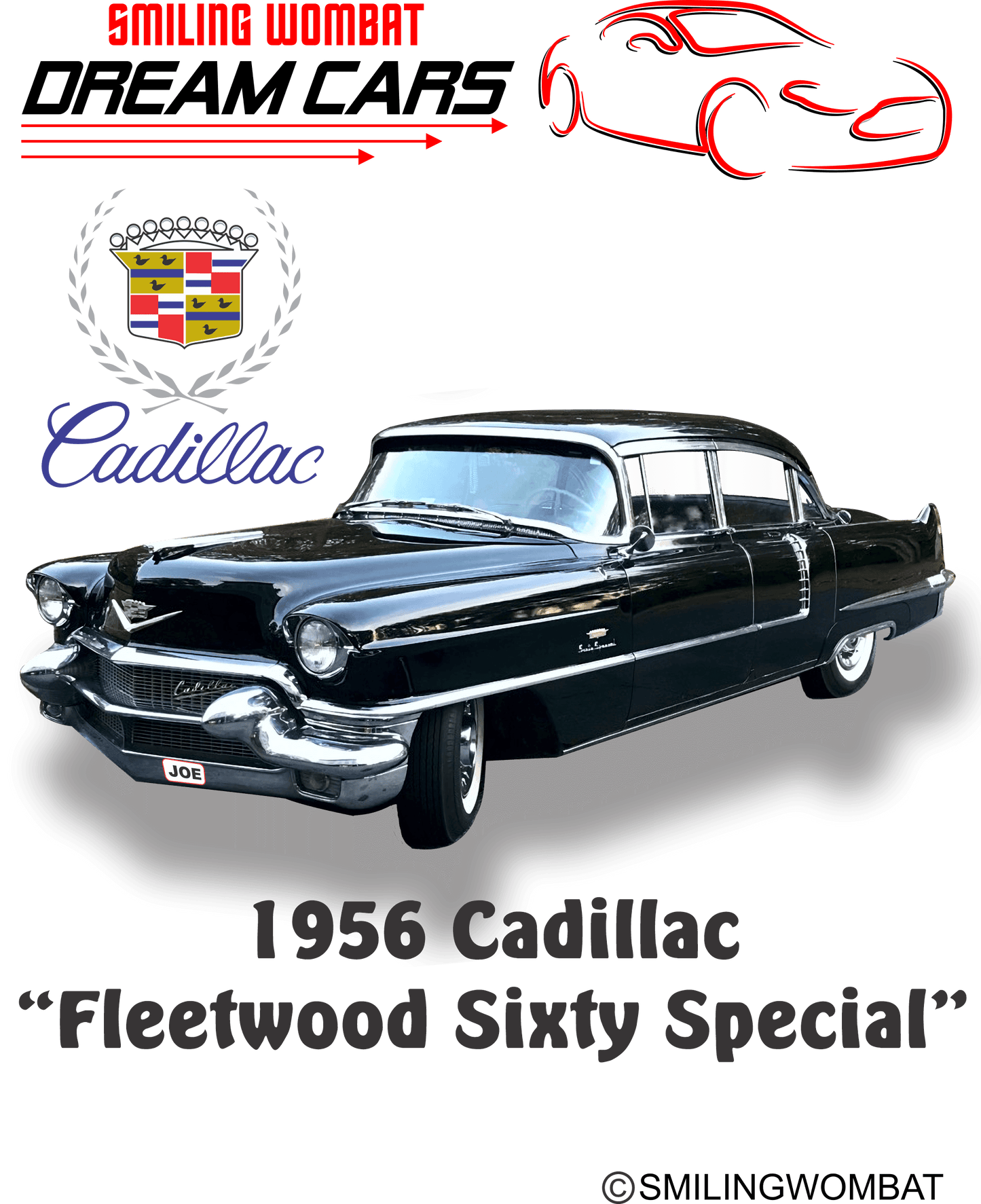 Cadillac Fleetwood Sixty Special - T-Shirt - Smiling Wombat