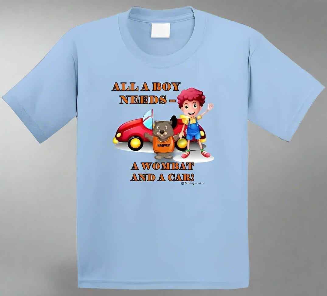 Cute Wombat - A Boy and His Wombat T-Shirt - Smiling Wombat
