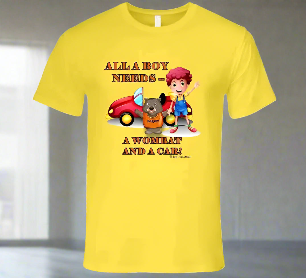 Cute Wombat - A Boy and His Wombat T-Shirt - Smiling Wombat