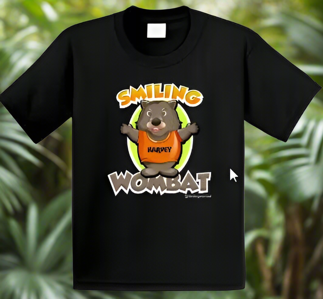 Official Wombat Shirt - Harvey the Smiling Wombat Official T-Shirt - Smiling Wombat