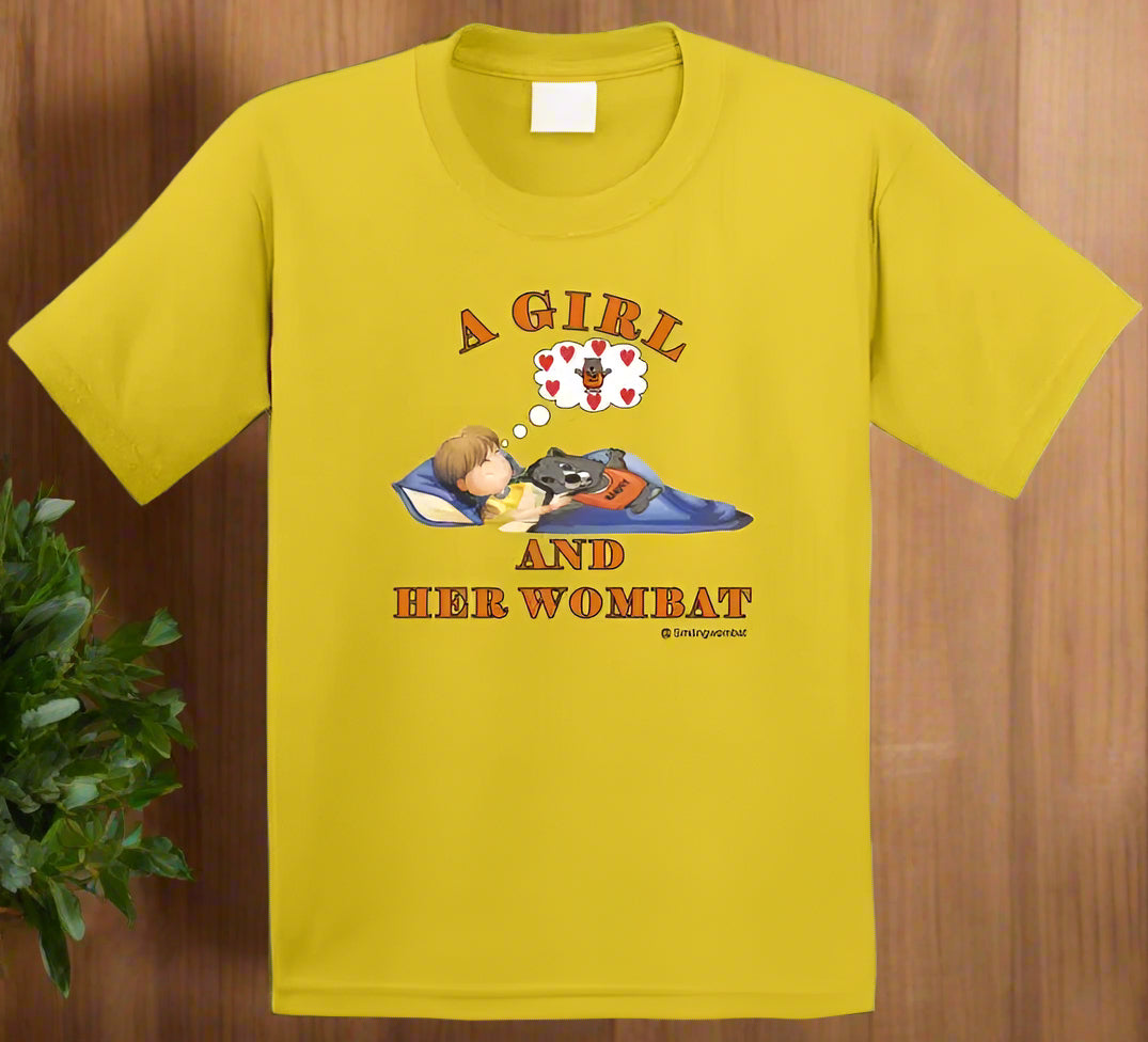 Wombat Pet - A Girl and Her Wombat T-Shirt - Smiling Wombat