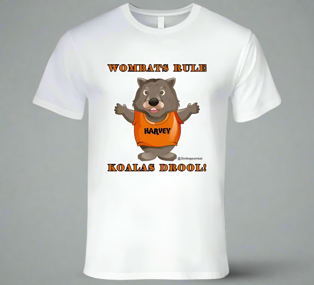 Wombat, Koala - Koalas Drool T Shirt - Smiling Wombat