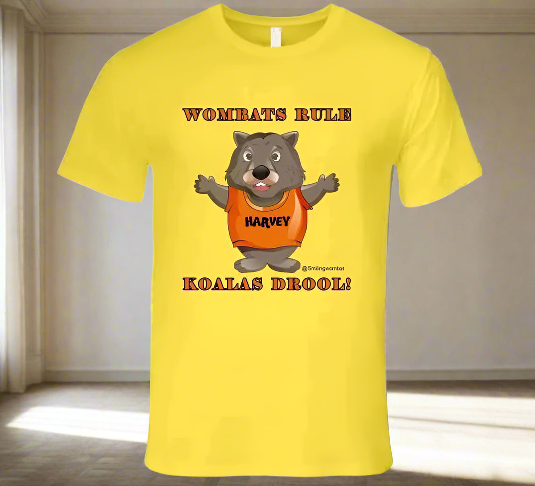 Wombat, Koala - Koalas Drool T Shirt - Smiling Wombat