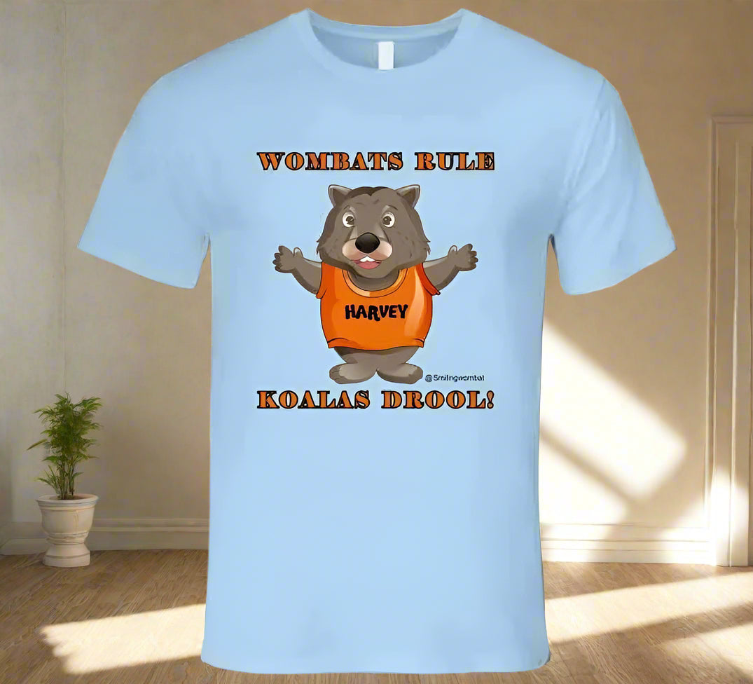 Wombat, Koala - Koalas Drool T Shirt - Smiling Wombat