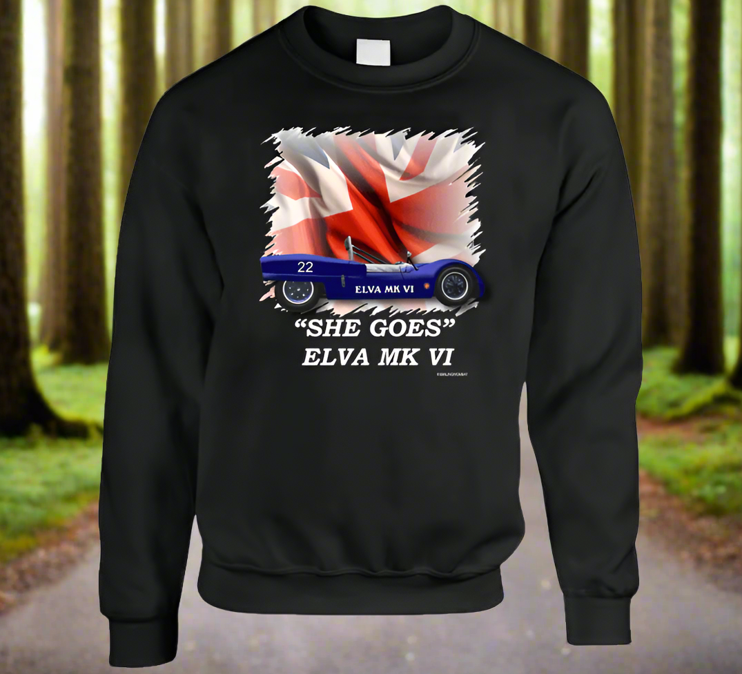 Elva Mk VI Classic British Sports Racer - Shirt Collection - Smiling Wombat