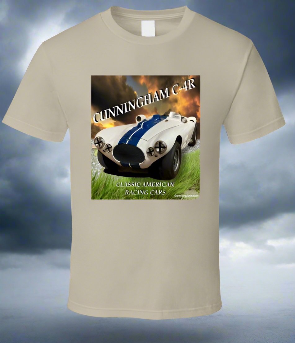 Cunningham C-4R - Famous Classic American Sports Racer - Shirt Collection - Smiling Wombat