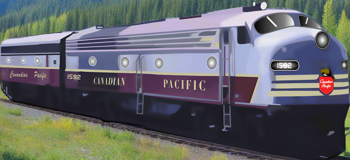 Canadian Pacific Railway "Canadian" Black/Navy T-Shirt - Smiling Wombat