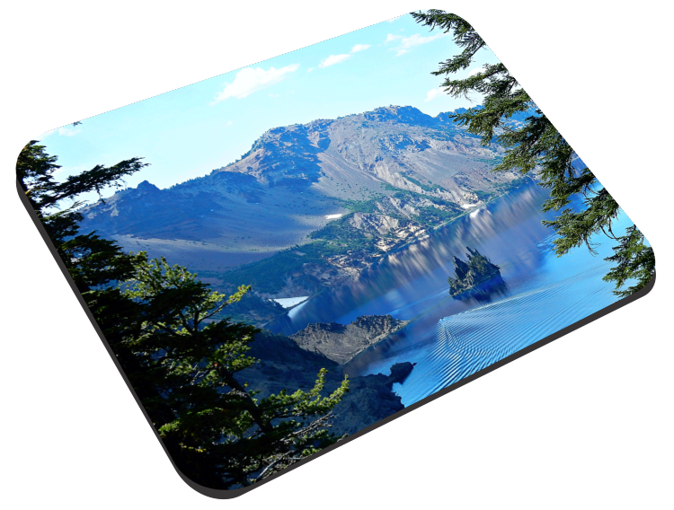 Crater Lake National Park - Mouse Pad - Smiling Wombat
