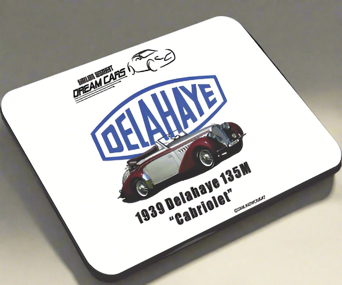Classic Delahaye135M Cabriolet - Mouse Pad Mouse Pads Smiling Wombat