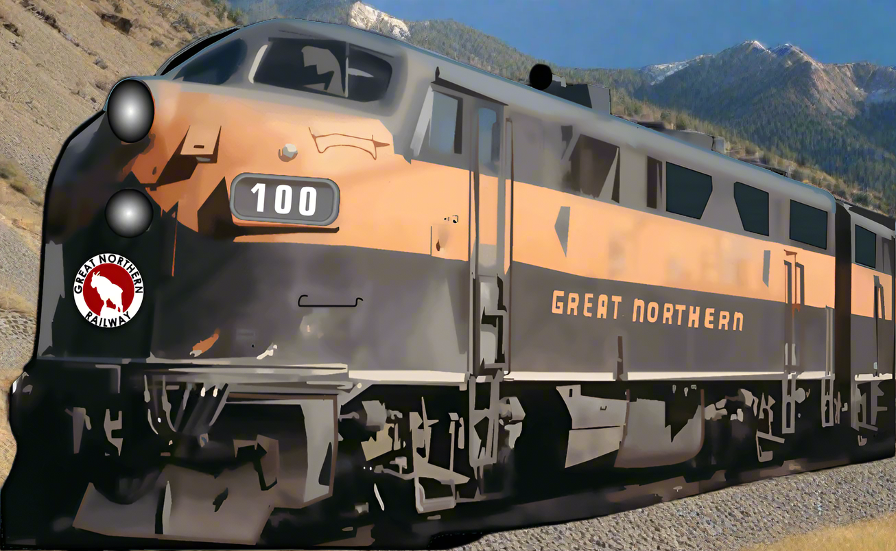 Great Northern Empire Builder Dark T-Shirt - Smiling Wombat