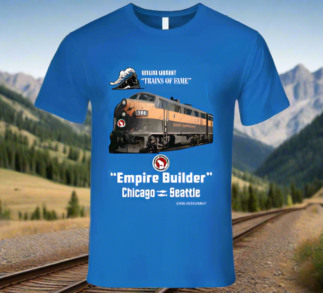 Great Northern Empire Builder Dark T-Shirt - Smiling Wombat