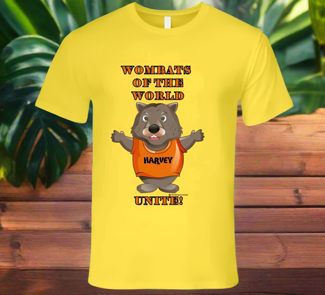 In Troubled Times - Wombats of the World Unite - T-shirt - Smiling Wombat
