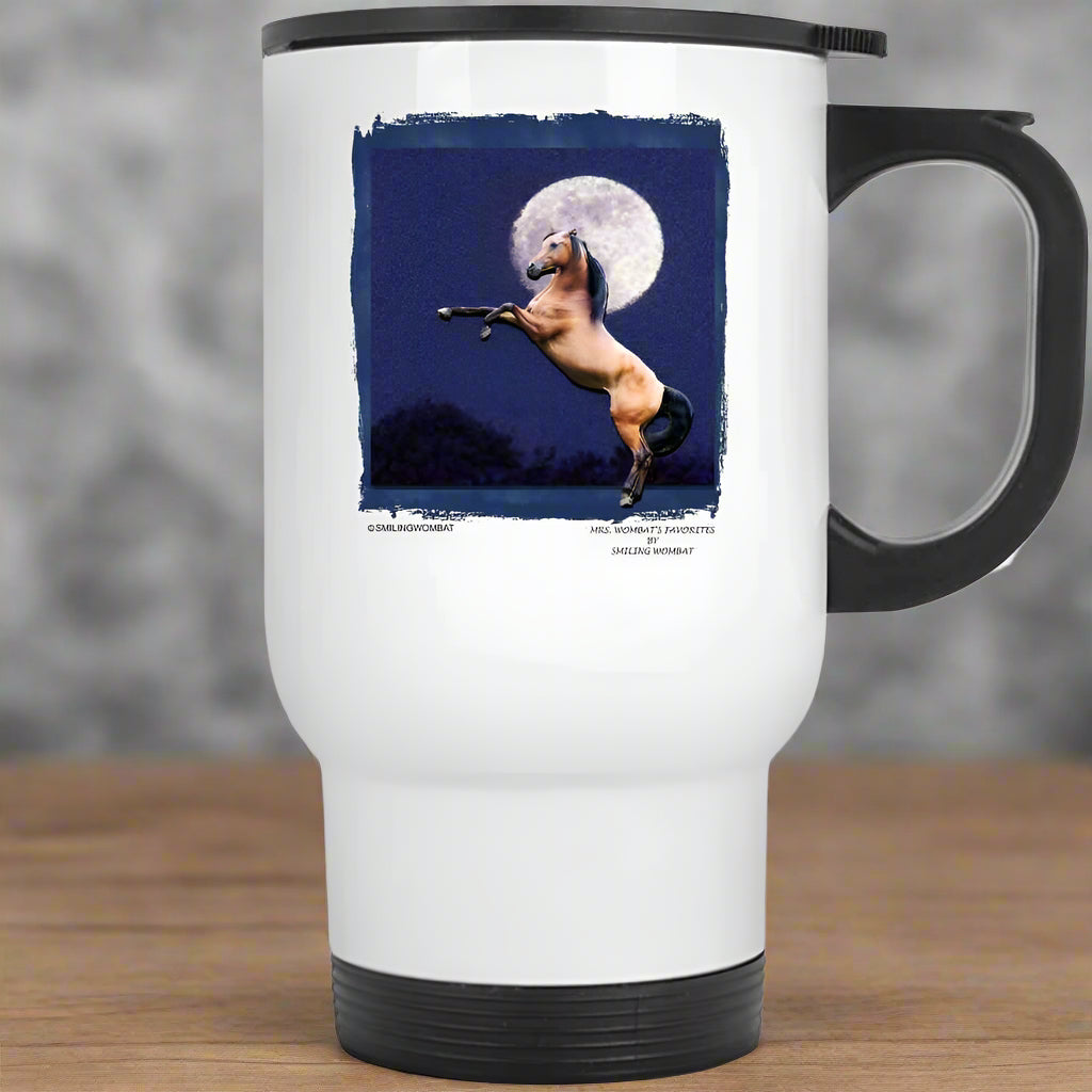 Beautiful Rearing Horse in Moon Light - Mug Collection - Smiling Wombat