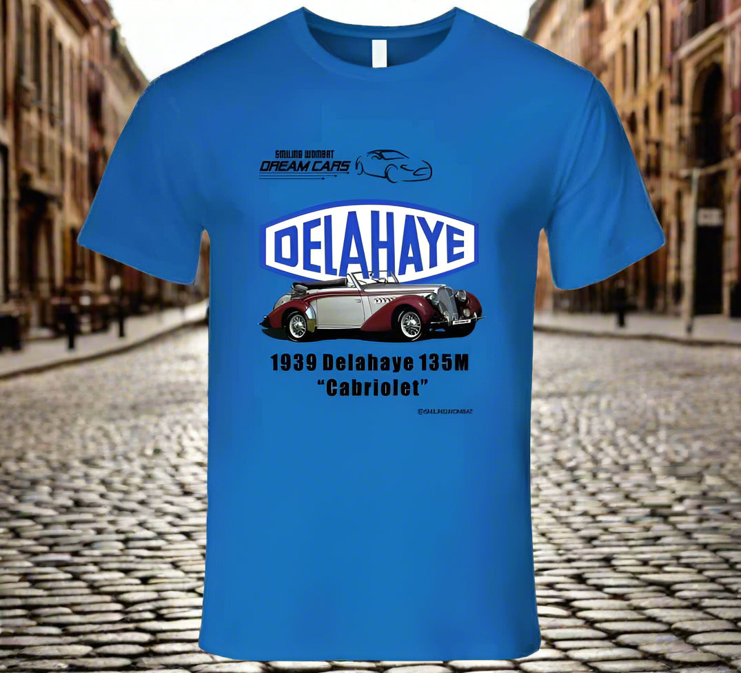 Delahaye 1939 - 139M "Cabriolet" Classic French Car - Shirts - Smiling Wombat