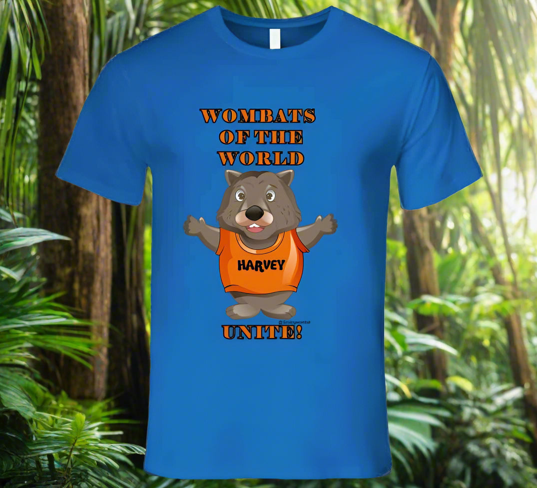 In Troubled Times - Wombats of the World Unite - T-shirt - Smiling Wombat