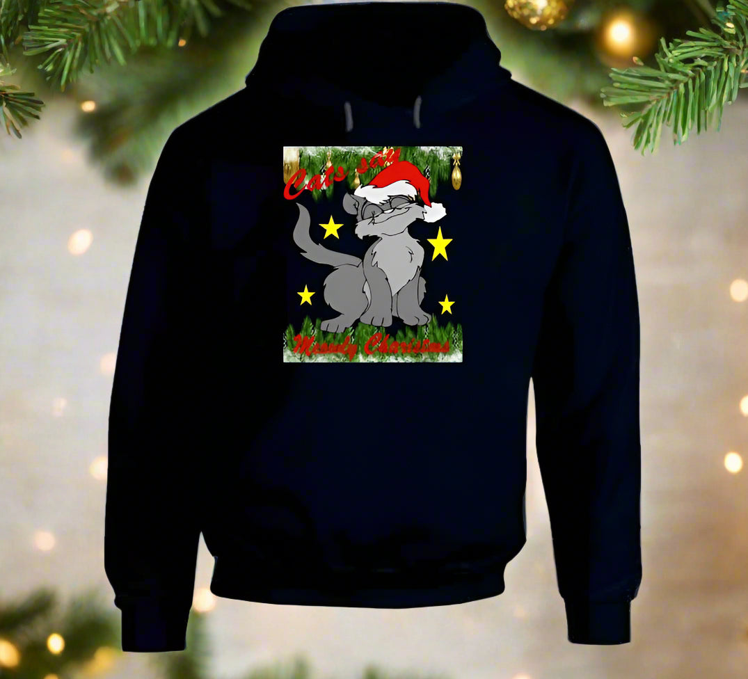 Meowly Christmas T-Shirt and Sweatshirt Collection - Smiling Wombat