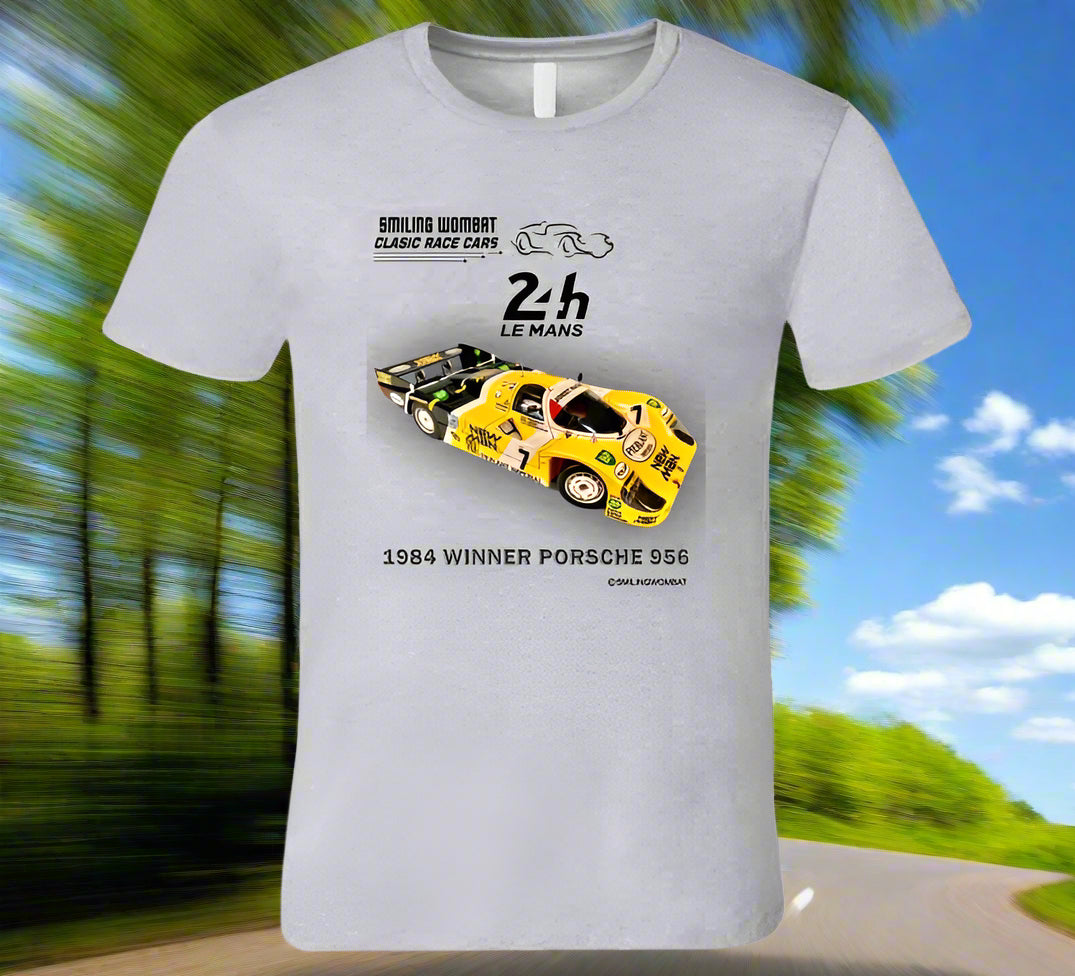 NewMan Porsche 956-1984-T-Shirt and Sweatshirt - Smiling Wombat
