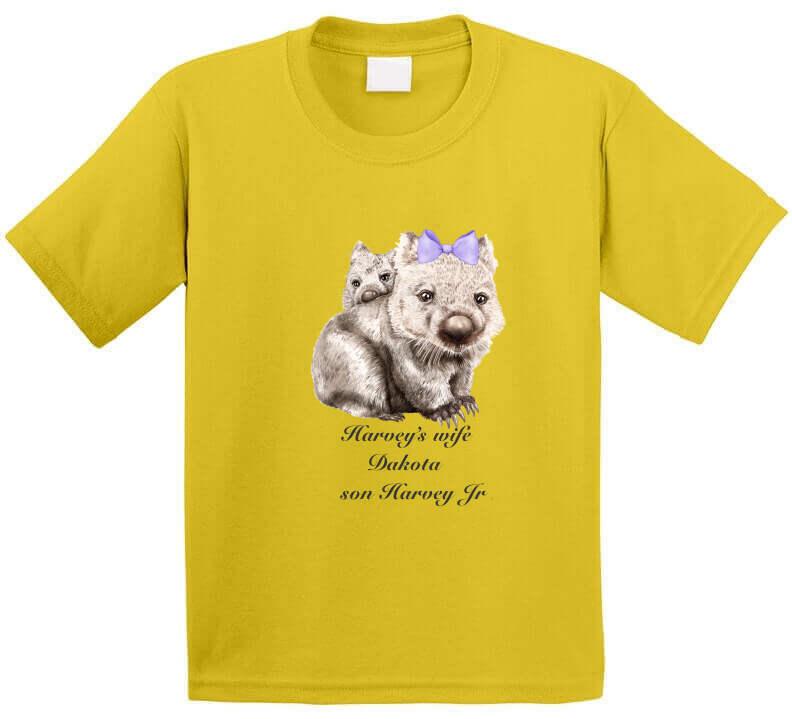 Mom and Son - T Shirt - Smiling Wombat