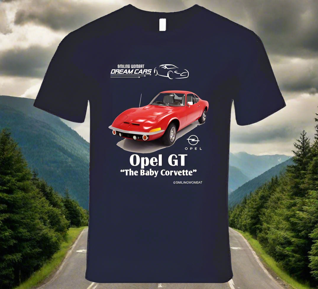 Opel GT 1900 "Baby Corvette" -Dark Colored T-Shirt - Shopify
