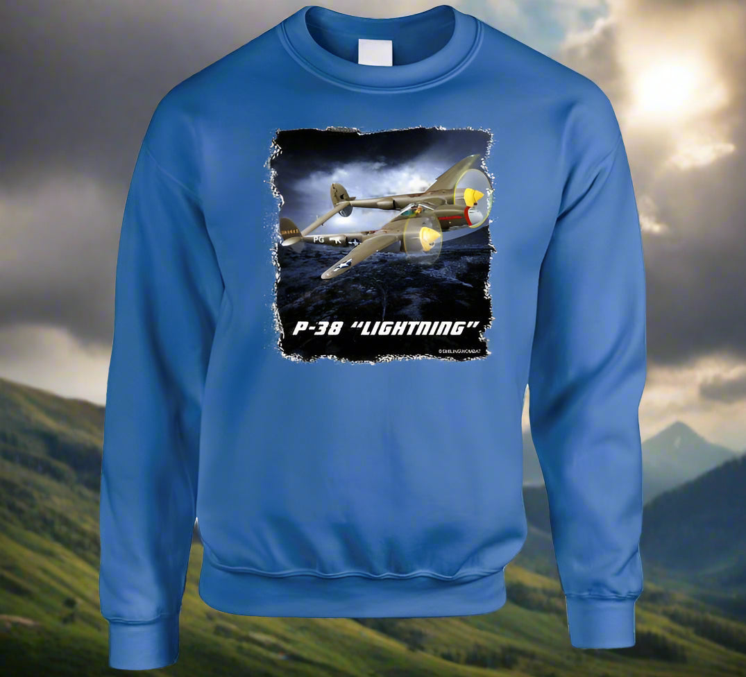 P38 Lightning Famous WW2 Fighter - Shirt Collection - Smiling Wombat