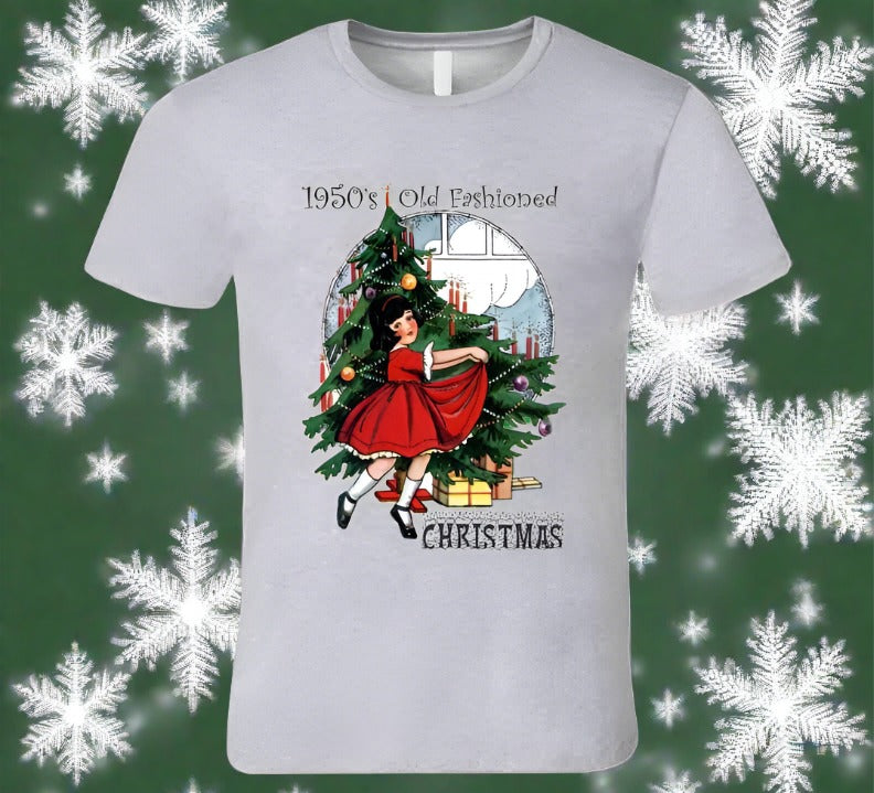 1950s Christmas - T-Shirt - Smiling Wombat