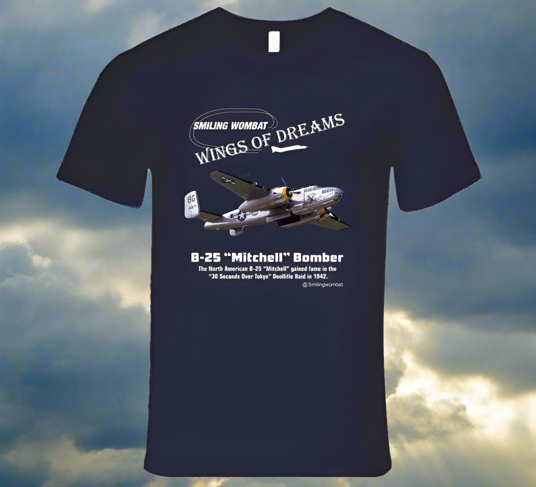 North American B25 Mitchell Bomber - Black/Navy T Shirt - Shopify