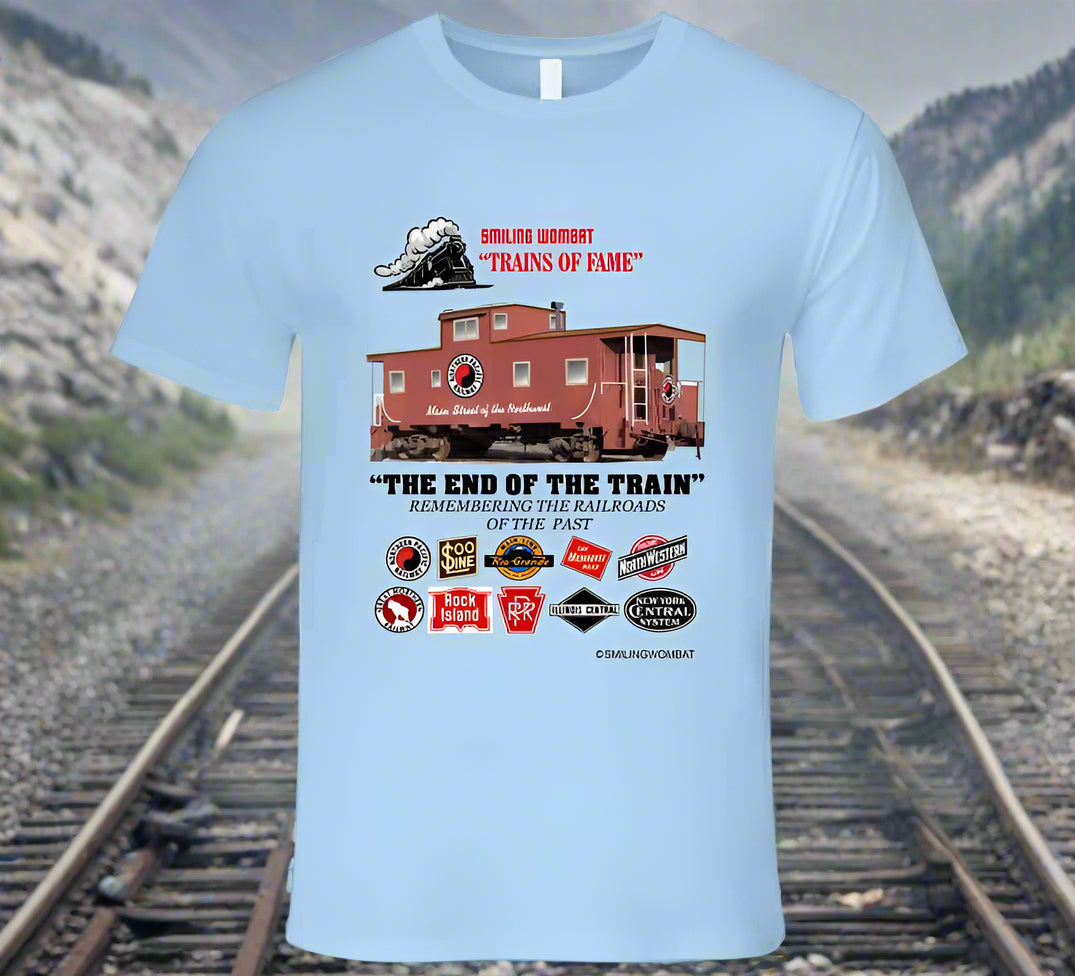 Railroad Fallen Flags "End of Train" T-Shirt - Smiling Wombat