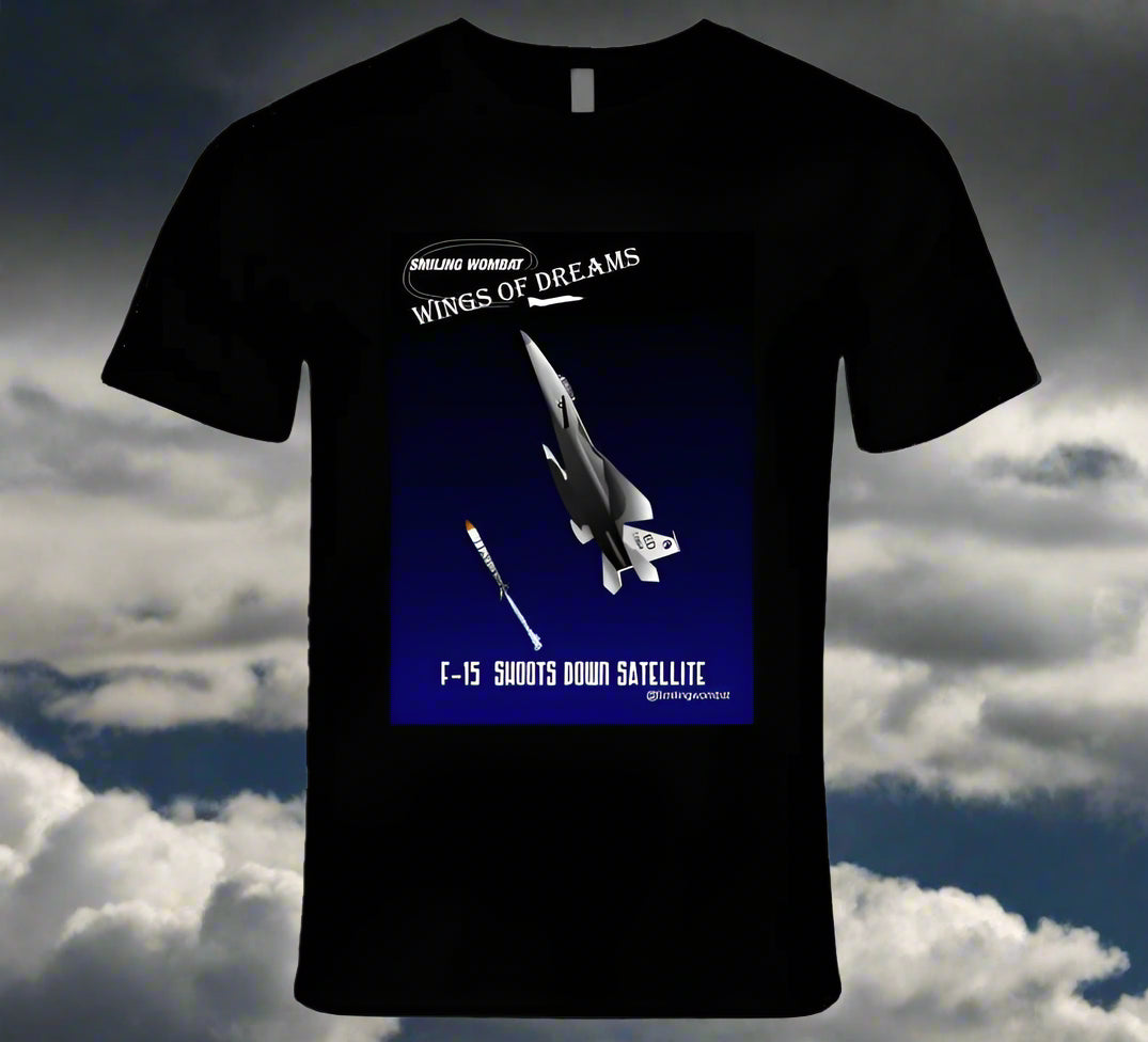 F 15 Celestial Eagle - "Satellite Killer" T-Shirt - Smiling Wombat