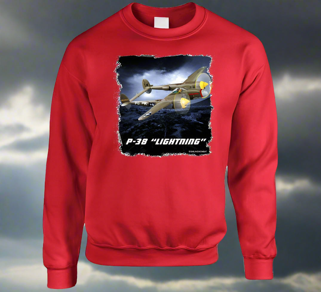 P38 Lightning Famous WW2 Fighter - Shirt Collection - Smiling Wombat