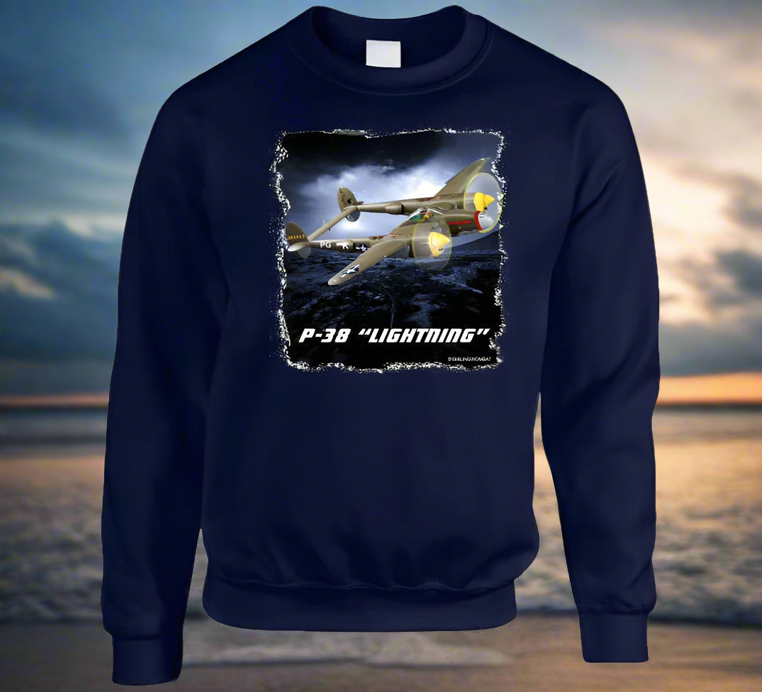 P38 Lightning Famous WW2 Fighter - Shirt Collection - Smiling Wombat