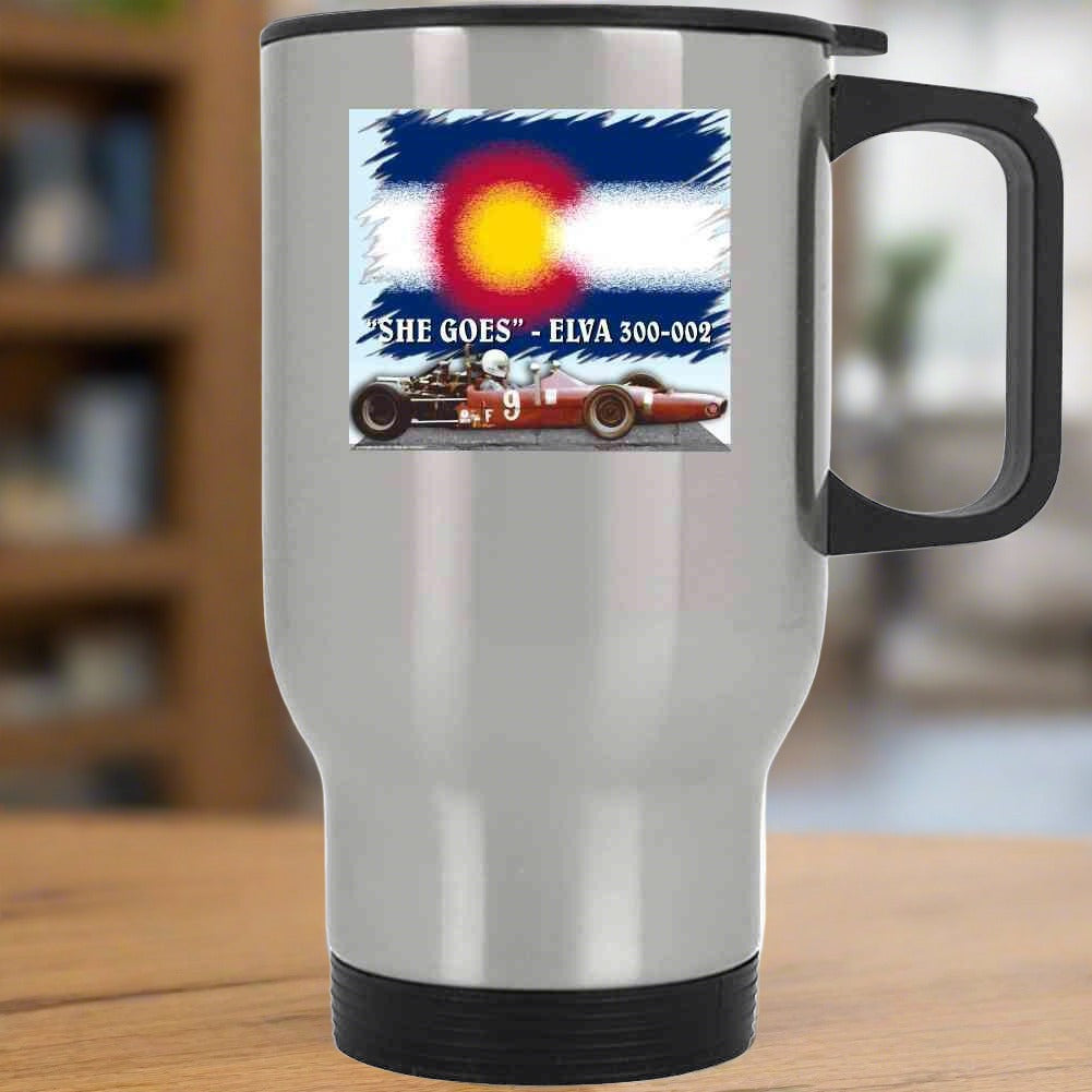 Elva 300-002 Formula Race Car - "She Goes" - Mug Collection - Smiling Wombat