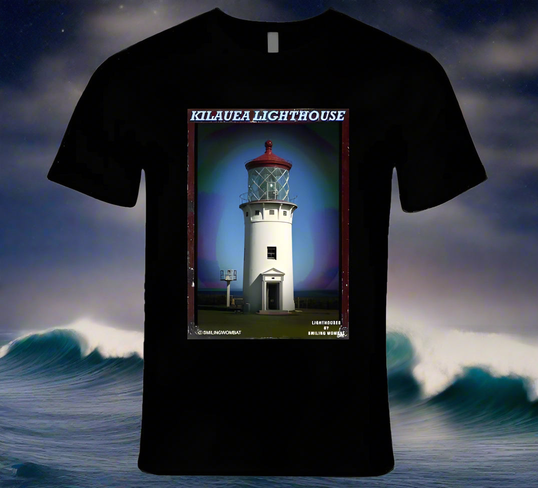 Kilauea Lighthouse T Shirt Collection - Smiling Wombat