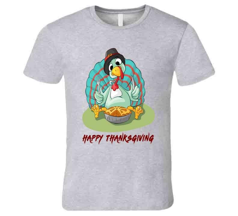 Happy Thanksgiving Funny - T-Shirt - Smiling Wombat