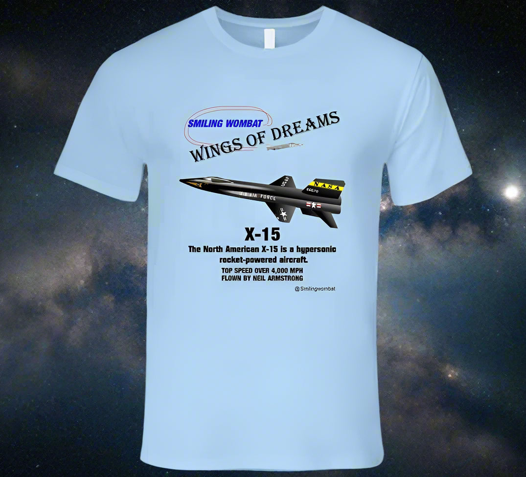 USAF X15 Rocket Plane - T-Shirt - Smiling Wombat
