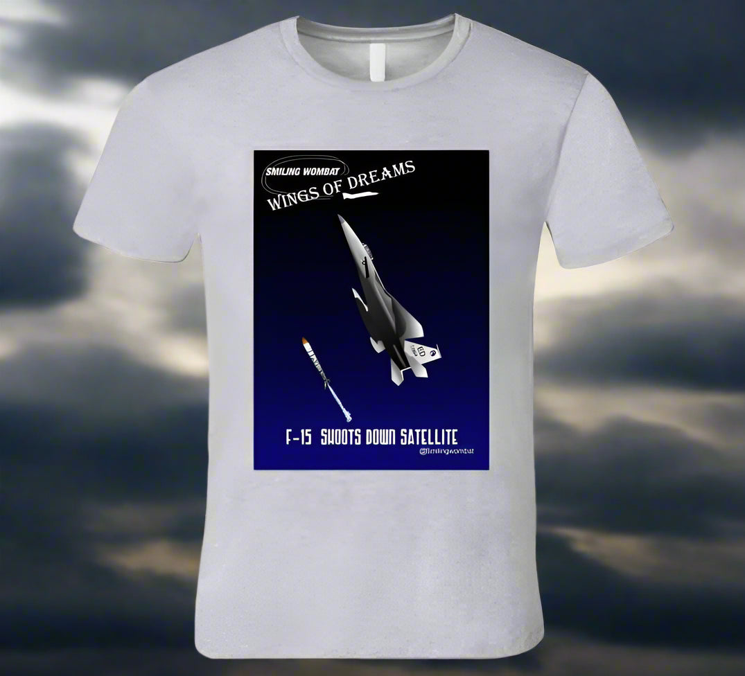F 15 Celestial Eagle - "Satellite Killer" T-Shirt - Smiling Wombat