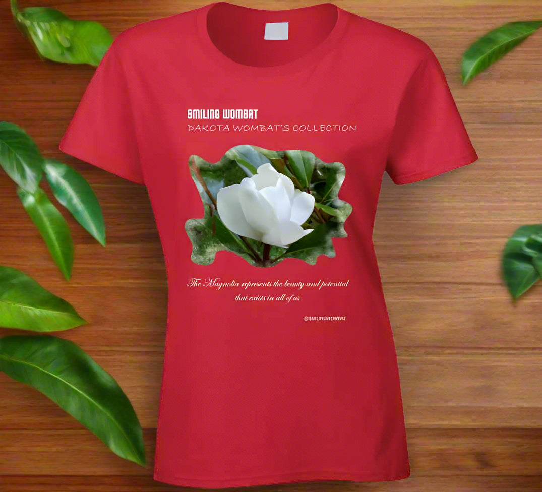 Magnolia Blossom Ladies T Shirt - Shopify