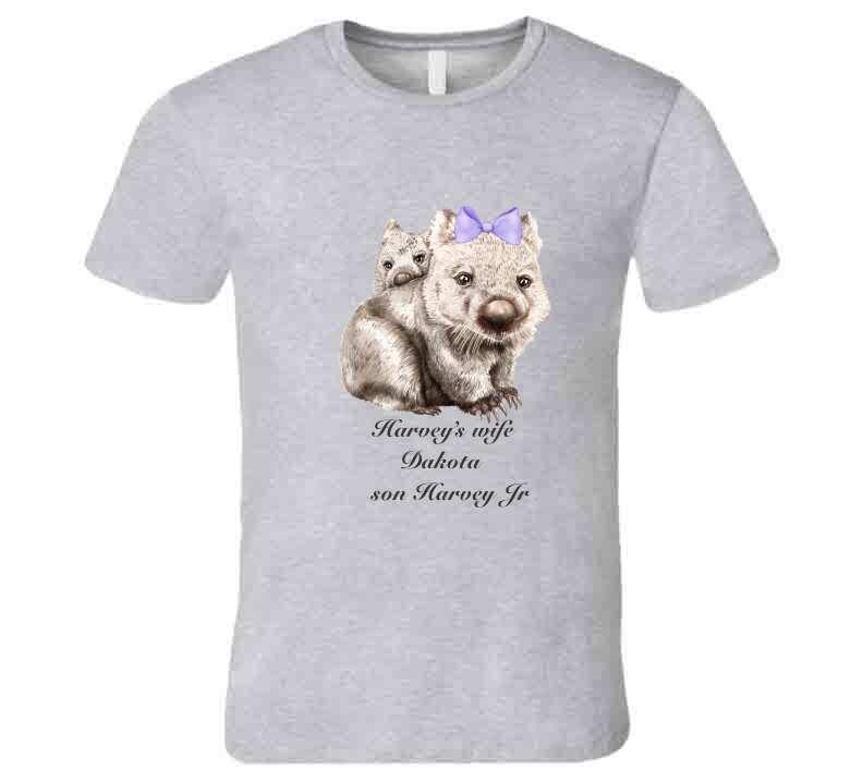 Mom and Son - T Shirt - Smiling Wombat