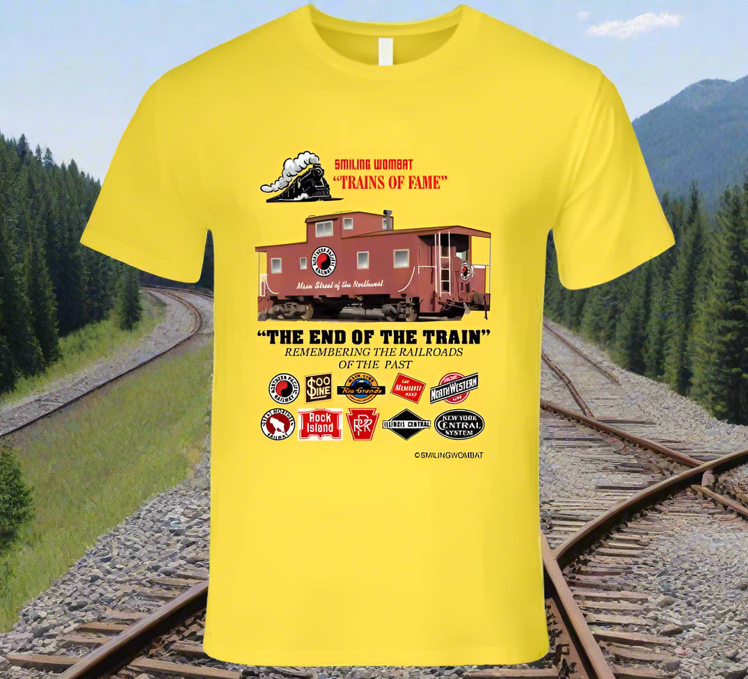 Railroad Fallen Flags "End of Train" T-Shirt - Smiling Wombat