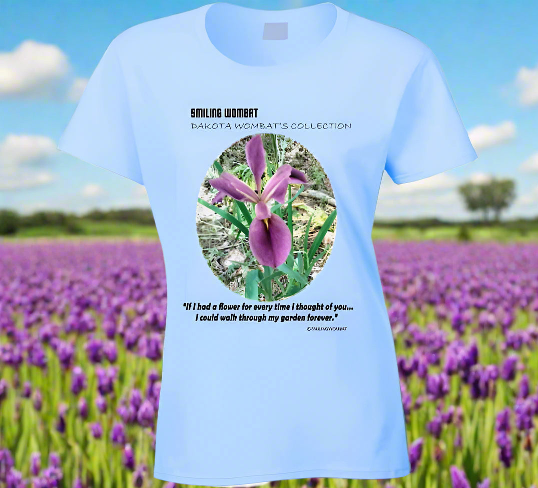 Purple Iris Ladies T Shirt - Shopify