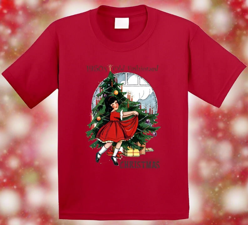 1950s Christmas - T-Shirt - Smiling Wombat