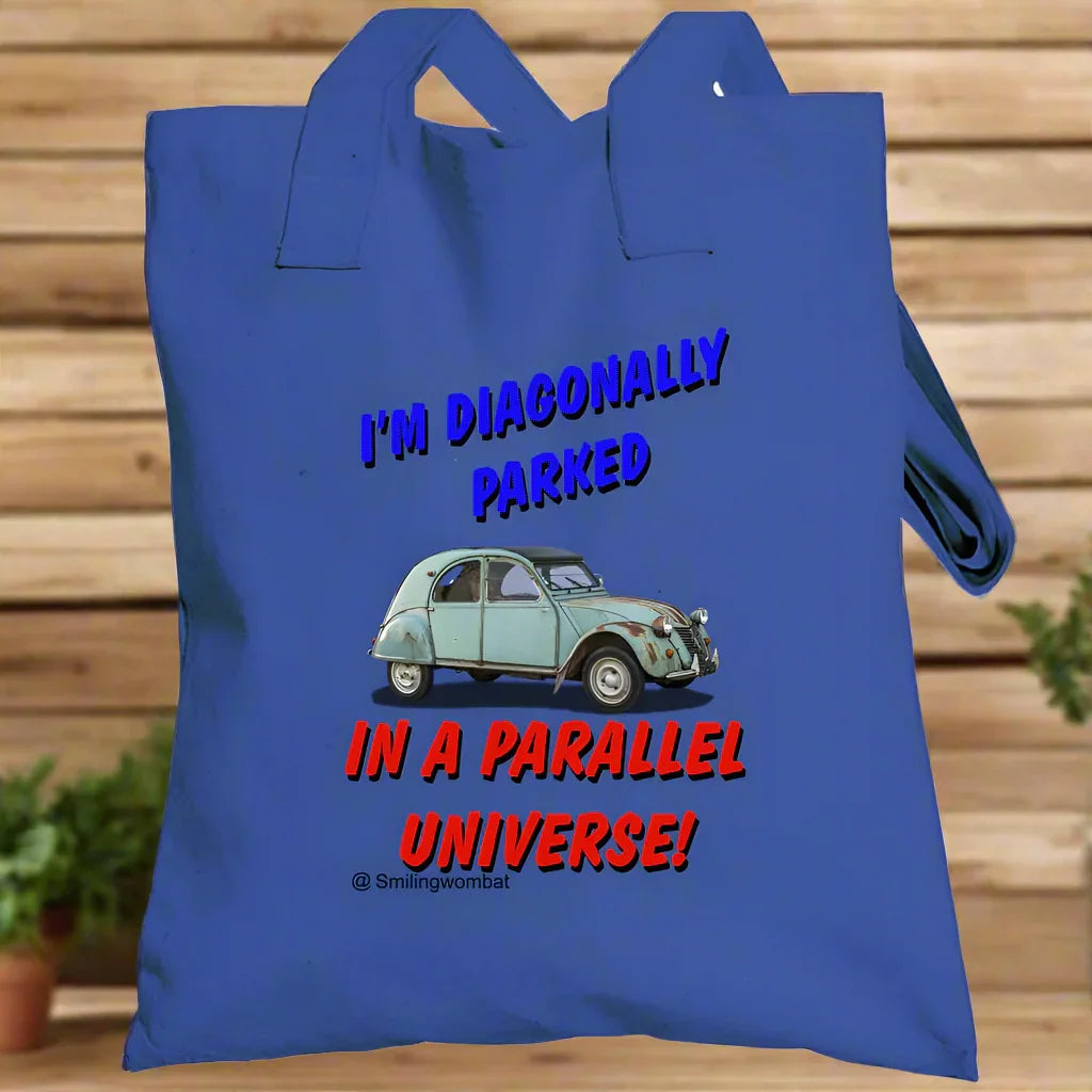 Custom Canvas Tote Bags - "Diagonally Parked" Tote bag - Shopify