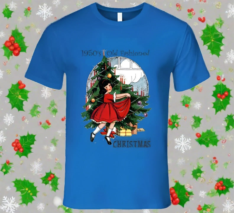 1950s Christmas - T-Shirt - Smiling Wombat