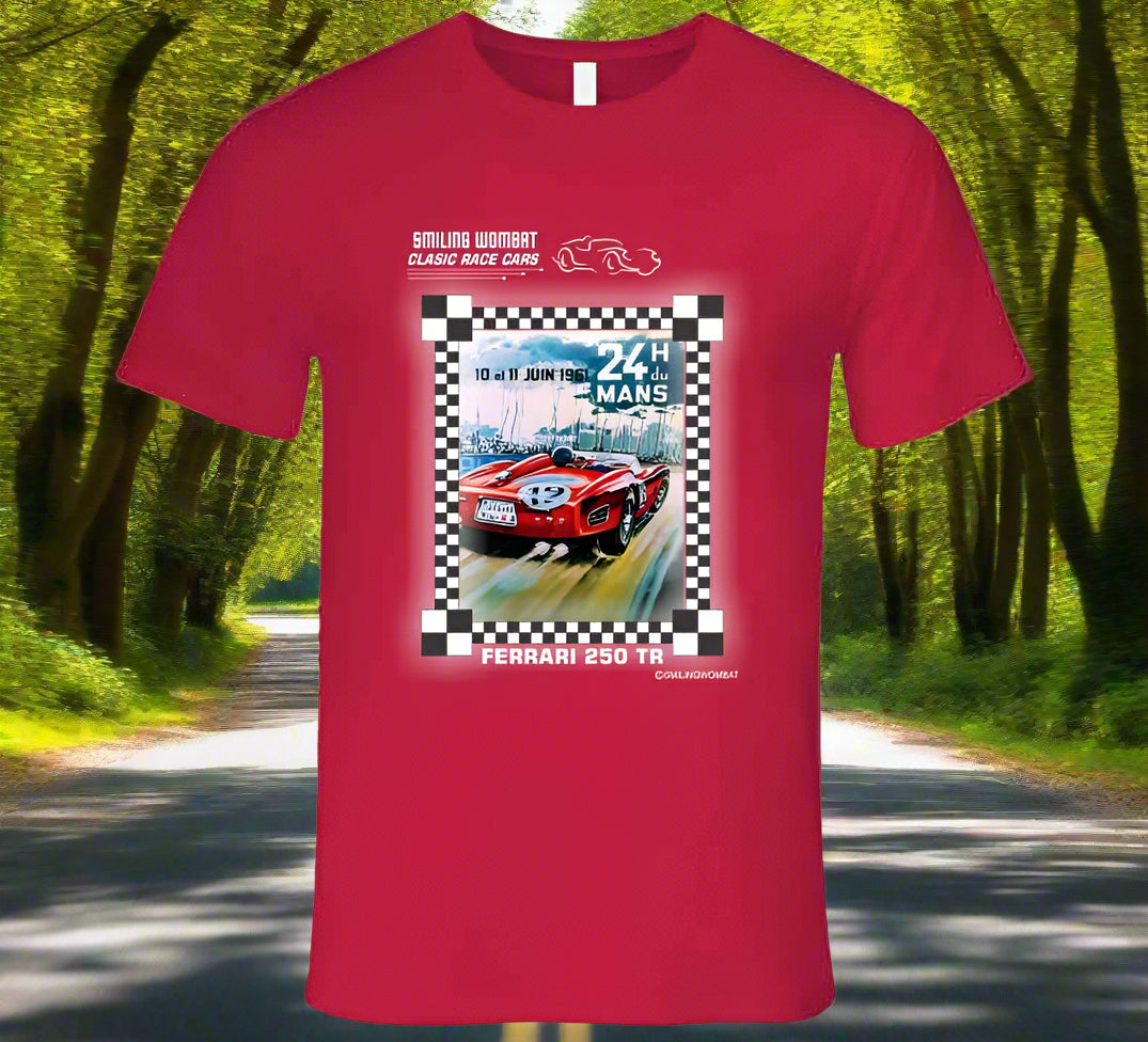 Ferrari Testarosa - 1961 Le Mans - Shirt Collection - Smiling Wombat